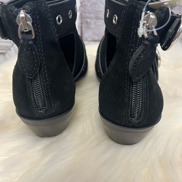 Rebecca Minkoff Kianna Black Suede Booties Size 8 1/2 - Picture 5 of 7